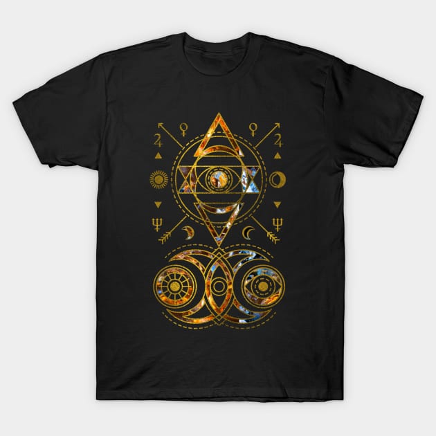 Mystical Sacred Geometry Ornament T-Shirt by Nartissima